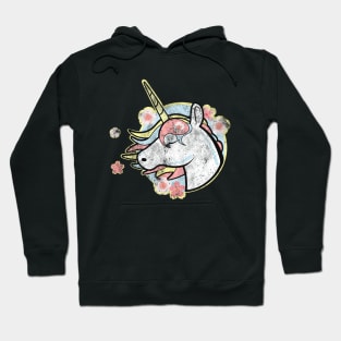 Vintage Kawaii Wind Blown Unicorn Hoodie